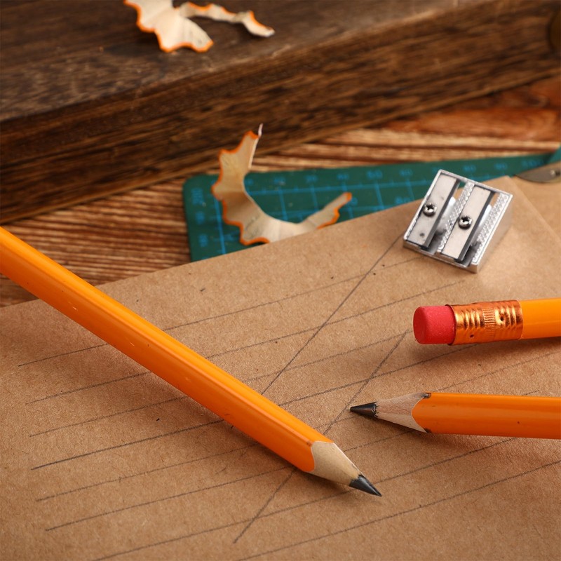 96 Pcs Jumbo Pencils, Black Core, Cedar Wood, Orange, Triangle