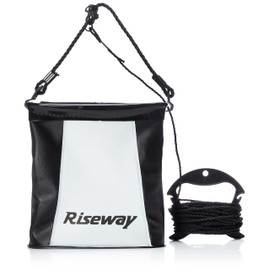 RISEWAY UEV-015 EVA Inverted Water Pumping Bucket Square 8.3 inches (21 cm), Black with Rope Holder