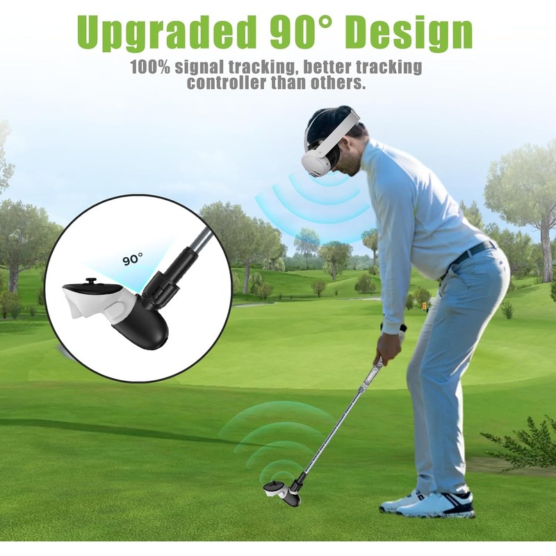 YOGES Adjustable Length VR Golf Club Handle for Meta Quest