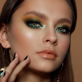 Liquid Eyeshadow, Liquid Eyeshadow Glitter, Liquid Eye Shadow Waterproof, Liquid Eye Shadow Green, Liquid Glitter Eyeshadow, for Party Wedding Party or Daily (18# Peacock Green)