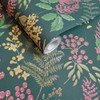 Rural Paradise Floral Sprig Wallpaper Teal/Pink Holden 13660
