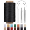 DIUDUS 218 Yards Waxed Thread, Leather Sewing Waxed Thread with
