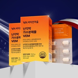 Vitamin Village Eggshell Membrane Hydrolysate VEM 30 tablets x 6 boxes (Total 6-month supply) / 비타민마을 난각막가수분해물 VEM 30정 x 6박스 (총6개월분)