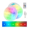 QOLNBY Pool Lights, Upgrade Rechargeable Submersible LED Lights with Remote,