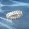Emerald Cut Cubic Zirconia Ring 18K White Gold Plated Engagement