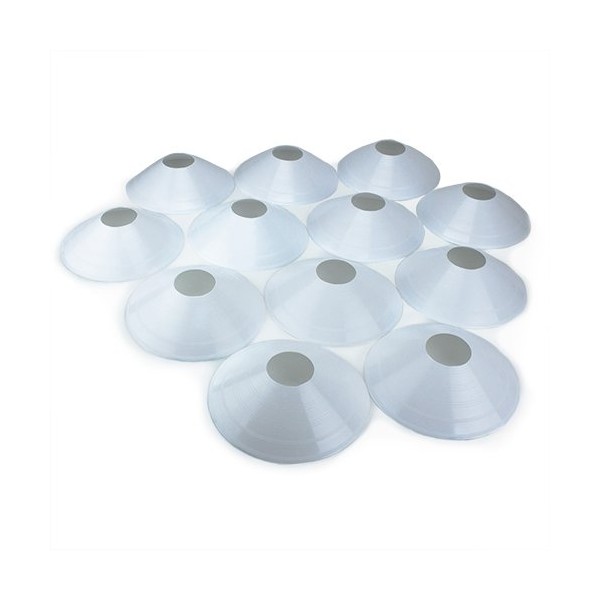 Crown Sporting Goods Set of 12 Soft Plastic Field Disc Cones (White)