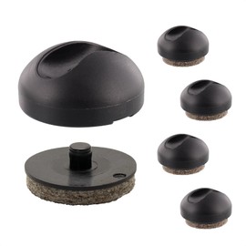 Wagner Floor Protector for Hairpin Legs Diameter 30 x 20 mm for Pipes Diameter 9 mm, High-Quality Plastic, Black, with Interchangeable QuickClick Glides - 12393199