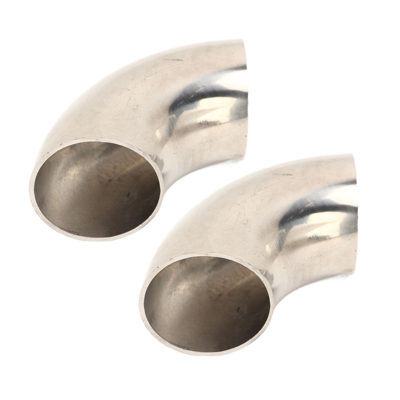 2PCs 90 Degree Elbow Wastegate Dump Valve Pipe 1.5in Stainless