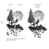 Runtoo Wolf Wall Decals Moon Wall Art Stickers Bedroom Living