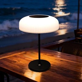 RAIN SPIRIT Solar Powered Table Lamp Outdoor,Desk Night Light Waterproof, Portable Cordless Rechargeable, Touch Color Changing- Gesture Control Lamp for Home,Bar,Bathroom,Patio, Garden