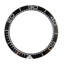 Professional Watch Bezel Insert 38mm Ceramic Watch Bezel Ring Repair Replacement Accessory for Watchmaker Black Base White Digit Dotted Line