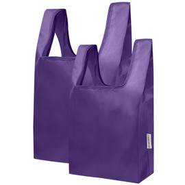 allydrew JoliBag Nylon Reusable Grocery Bag, 2 Pack, Purple