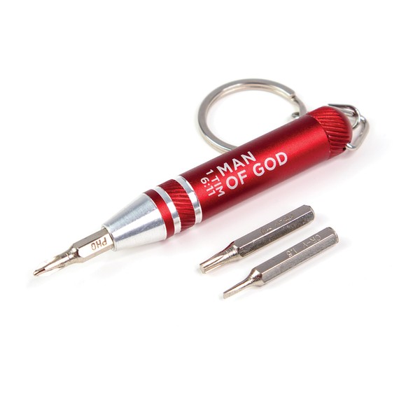 3-in-1 Mini-Pen Precision Screwdriver Keychain Multitool - Man of God,