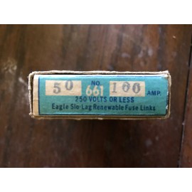 Eagle 661 Slo-Lag Renewal Fuse Link 100 A Amp 250 V Volt Same as LKN100 NEW NOS