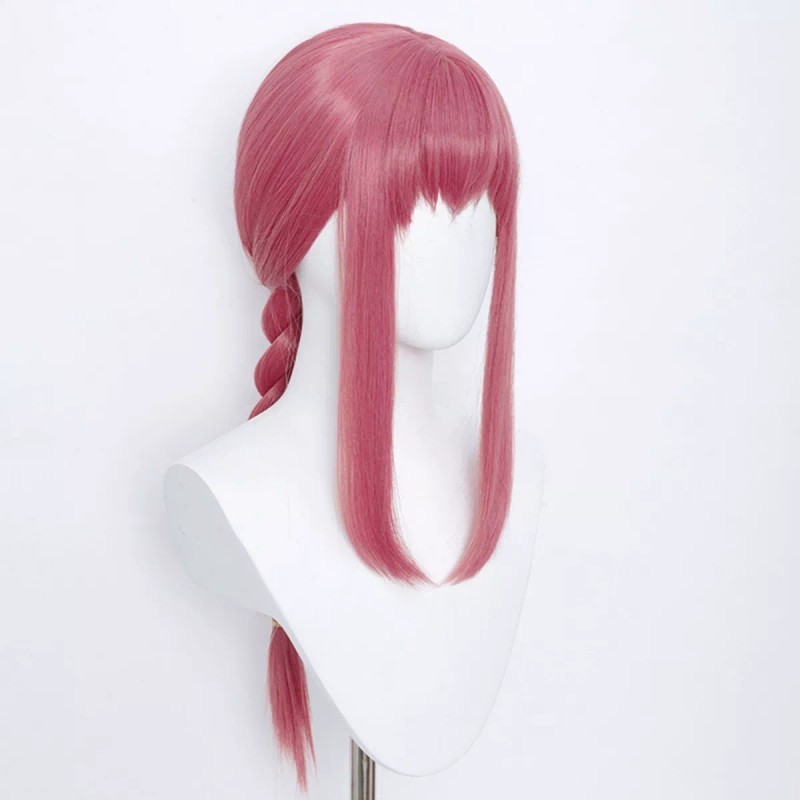 Lucky Day Peluca Makima Chainsaw Man Rosa Trenzada Con Flequillo