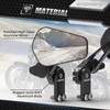 NICECNC 1Pair Quick Flip Mirrors Kit Aluminum for Most Motorcycle