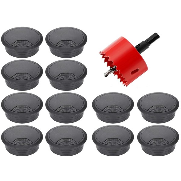 Desk Grommet, 12PCS Table Cable Grommet Hole Cover Wire Organizer