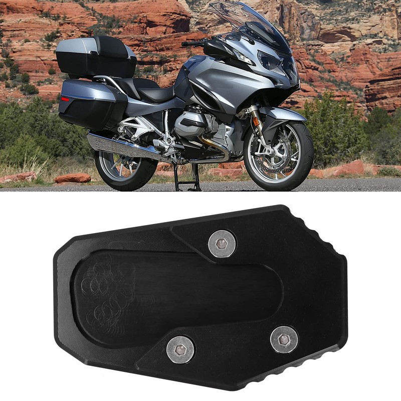 Foot Side Stand Extension Pad Plate, Convenient Durable Motorcycle Kickstand
