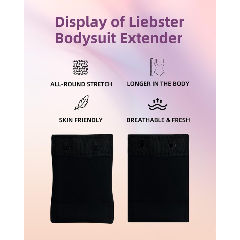 Liebster Shapewear Bodysuit Extender for Women - Adjustable Crotch &