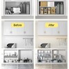 Ymeibe 2 Pack Stackable Cabinet Shelf Organizer - Heavy-Duty Coated