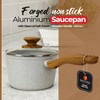 SALFORD 1.8 Quarts Aluminum Saucepan with Glass Lid – Nonstick