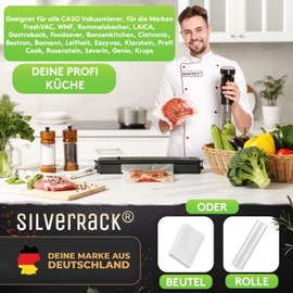 SilverRack Vacuum Bags for Vacuum Sealer [Pack of 50] in (20 x 30 cm) - Foil Vacuum Bags for Vacuum Sealer - Vacuum Film Bags for Film Welding Machine - Vacuum Bags Sous Vide