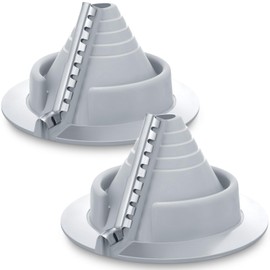 Pushglossy 2 Packs Round Base Pipe Flashing Boot Flexible Roofing Pipe Flashing EPDM Roof Vent Boot Rubber Roof Boot Suitable for OD Pipe Size 3/4" - 2-3/4"
