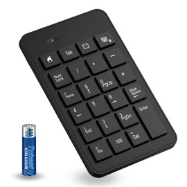 Bluetooth Number Pad with Battery, 23 Keys Wireless Numeric Keypad Upgraded Version of 10 key Keyboard Financial Accounting Numpad Compatible for Laptop, PC, Macbook, Notebook, Desktop,Surface Pro