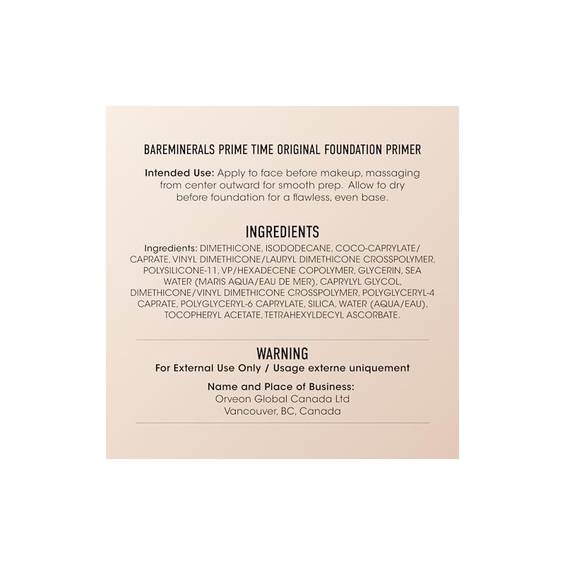 Prime Time Original Foundation Primer by bareMinerals for Women -