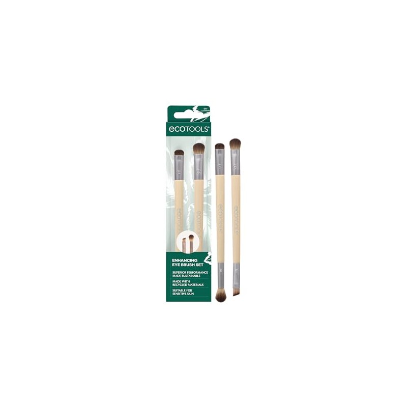 EcoTools Eye Enhancing Duo, Set de 2 Brochas para sombras
