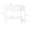 Haotian Small Corner Desk, Triangle Computer Desk with Drawer and