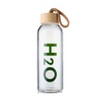 trendmiya Glass Water Bottle with Bamboo Lid - Light and