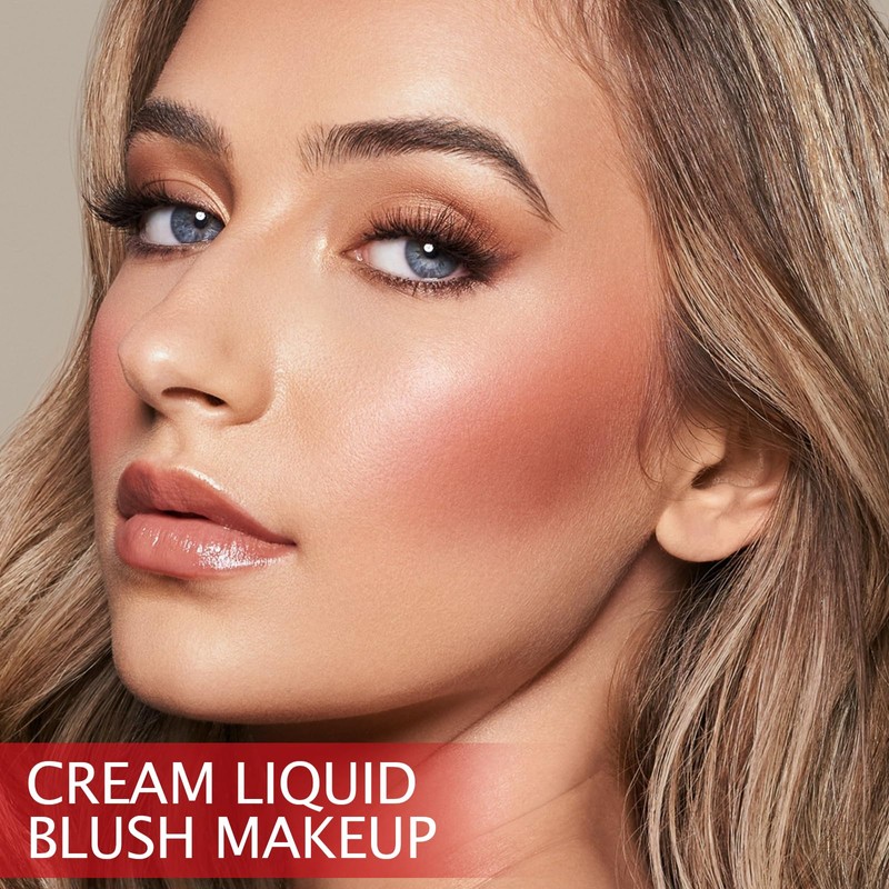 HANDAIYAN Liquid Blush, Blush Liquid Matte Natural, Cream Blush Long-Lasting,