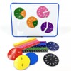 Lachilly 102 pcs Magnetic Fraction Set Colored Tiles and Circles