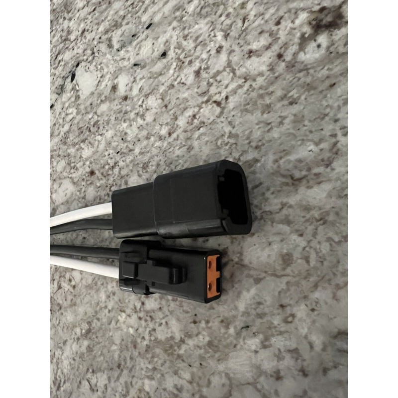 Deutsch 10 AWG Black Assembled Deutsch DTP 2 Pin waterproof