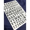XIAXIN Waterproof PVC Alphabet Number Stickers Set Weatherproof Waterproof Roman