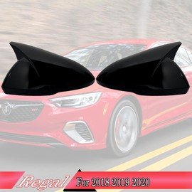 Rear View Mirror Cover, for Buick Regal 2017 2018 2019 2020 - Bright Black Turn Signal Housing Cover，Horned Mirror Cover Sets Accessories