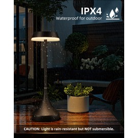 Cordless Lamp, 6000mAh, Outdoor Waterproof, Touch Control, Dimmable, 3 Color Temperature, RGB, LED Memory Function, Portable Battery Operated, Rechargeable Table Lamp Patio Dinning Restaurant Kitchen