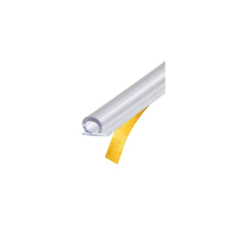 CRL Shower Door Translucent Vinyl Bulb Seal with Pre-Applied Tape