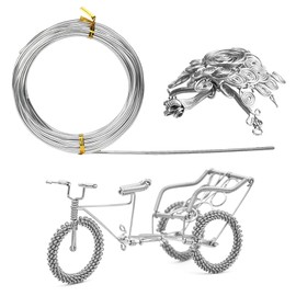 Silver Aluminium Wire Craft Wire Decorative Wire Rustproof Aluminium Wire Jewellery Making Aluminium Wire Used for Model Making DIY and Sculptures (3 mm x 5 m)