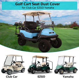 10L0L Golf Cart Seat Covers Seat Cushion Covers Black Waterproof Accessories for 2 Person Seat Golf Cart Compatible with Yamaha EZGO TXT RXV Club Car DS Precedent