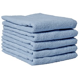 Hiorie Face Towels, Made in Japan, Daily Towels, Set of 5, Blue, Senshu Towel