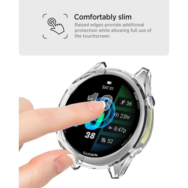 Miimall 2-Pack Case Compatible with Garmin Forerunner 970, Soft TPU