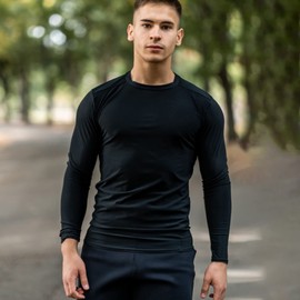 MCPORO Long Sleeve Shirts for Men Quick Dry Moisture Wicking Sun Protection Workout Mens Long Sleeve Tee Shirts