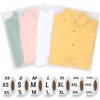 Svaldo Plastic Shirt Bags with Size Stickers for Clothing, 100PCS