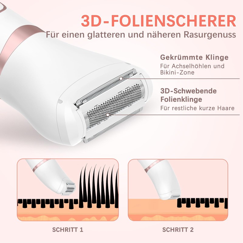 Facial Hair Remover for Women, 3-in-1 Intimate Shaver for Women