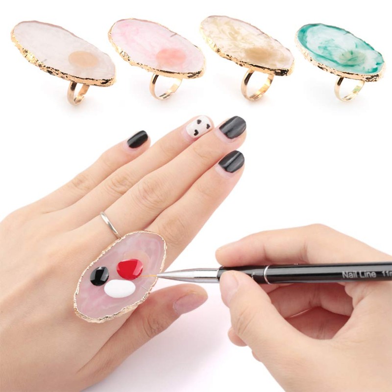 Grokebo Makeup Tools Art Plate Nail Art Palette Oval Irregular