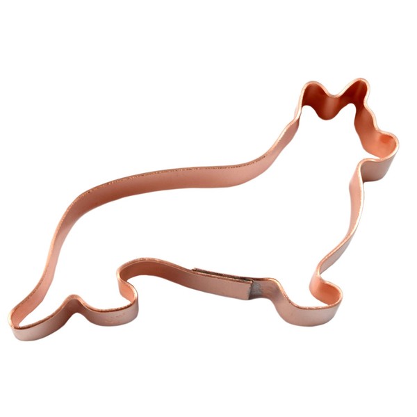 Small Welsh Cardigan Corgi Copper Dog Cookie Cutter