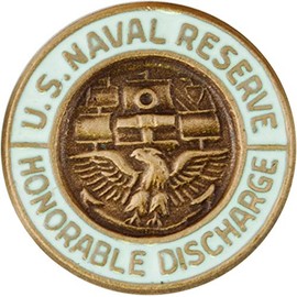 United States Navy Reservist Honorable Discharge Lapel Pin