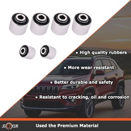 Jectam Suspension Knuckle Bushing Kit Compatible with Jeep Cherokee 2014-2023 Replace for 5090070AB 5090071AB Rear Suspension Knuckle Bush Kit
